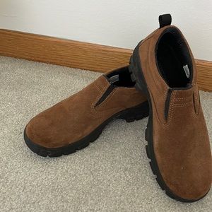Lands' End Brown Suede Clogs